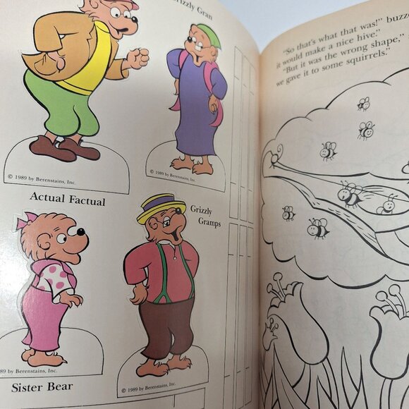 2 Berenstain Bears Vintage Mini-Boxes To Color Bigpaw Punch-Out Figures Unused - Picture 7 of 8